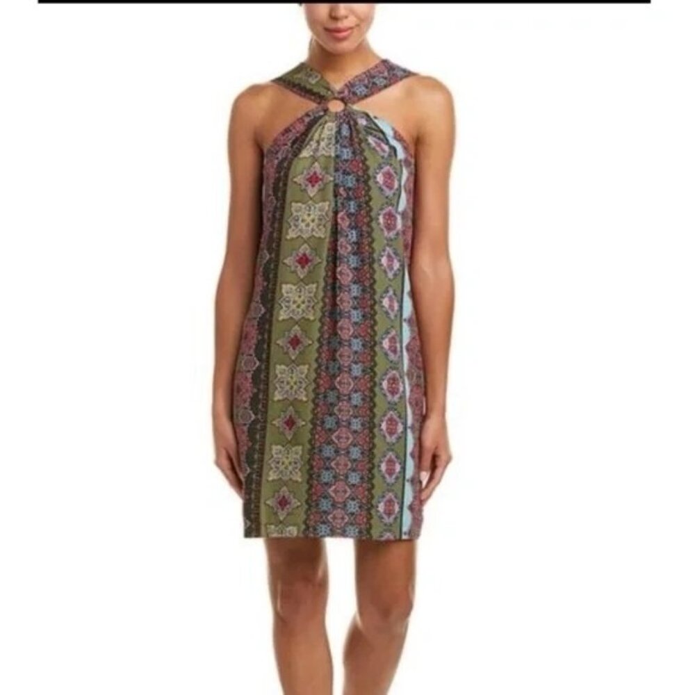 Kut From The Kloth Halter Top Tie Back Sheath Shift Mini Dress Pocketed Size Sma